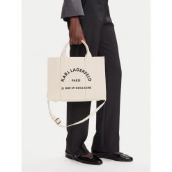 Torebka KARL LAGERFELD. Białe torebki do ręki damskie KARL LAGERFELD, bez wzorów, klasyczne, bez dodatków. Za 450.99 zł.