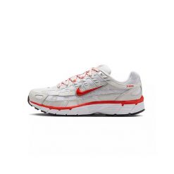 Buty Nike P-6000 Białe/Czerwone Picante. Białe obuwie sportowe damskie Nike, bez wzorów, z gumy, trekkingowe. Za 463.70 zł.