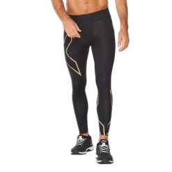 Legginsy kompresyjne 2XU Light Speed. Czarne legginsy sportowe męskie 2XU, l, bez wzorów, z dzianiny, długie, do biegania. Za 709.00 zł.