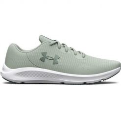Buty treningowe damskie Under Armour Charged Pursuit 3 Tech. Zielone obuwie sportowe damskie Under Armour, bez wzorów, z materiału, na fitness i siłownię. Za 167.00 zł.