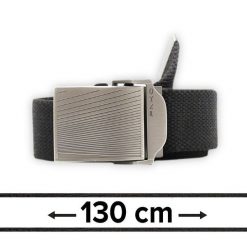 Pasek Materiałowy, Czarny Militarny Solidny, 130 cm, Klamra Zamykana Manualnie -Pako Jeans. Czarne paski damskie Pako Jeans, bez wzorów, z jeansu, klasyczne. Za 49.00 zł.