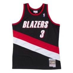 Koszulka Nba Portland Trailblazers Damon Stoudamire. Czarne koszulki sportowe męskie Mitchell & Ness, bez wzorów, bez kołnierzyka, bez ramiączek, do koszykówki. Za 517.00 zł.