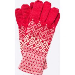 Salewa - Rękawiczki Fanes. Czerwone rękawiczki damskie Salewa, z dzianiny. W wyprzedaży za 59.90 zł.