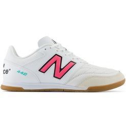 Halówki męskie New Balance 442 V2 TEAM IN MS42IWH2 – białe. Białe buty sportowe męskie New Balance, z materiału, bez zapięcia, na fitness i siłownię. Za 229.99 zł.