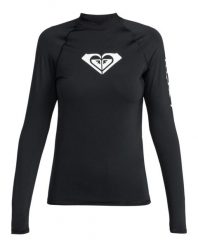 Koszulka do pływania damska ROXY Whole Hearted. Czarne koszulki sportowe damskie Roxy, xs, bez wzorów, z elastanu, bez kołnierzyka, bez ramiączek, do pływania. Za 88.99 zł.