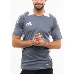 Koszulka Mężczyzna adidas Tiro 24 T-shirt Bluzka Sportowa Treningowa roz. S. Szare koszulki sportowe męskie Adidas, m, bez wzorów, z materiału, bez kołnierzyka, bez ramiączek, na fitness i siłownię. Za 108.99 zł.