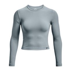 Koszulka fitness damska Under Armour Rush Seamless z długim rękawem. Szare bluzy sportowe damskie Under Armour, xl, bez wzorów, bez kaptura, do biegania. Za 169.99 zł.