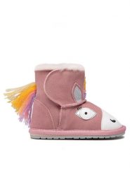 EMU Australia Śniegowce Magical Unicorn Walker B12409 Różowy. Czerwone buty zimowe dziewczęce Emu Australia, ze skóry, bez zapięcia. Za 259.99 zł.
