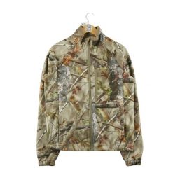 Second life - Kurtka polarowa w kamuflażu dla mężczyzn - Jak nowy. Brązowe bluzy męskie SOLOGNAC, m, bez wzorów, z polaru, sportowe, bez kaptura. Za 105.71 zł.