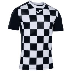 Koszulka do piłki nożnej męska Joma Flag II. Białe koszulki sportowe męskie Joma, m, bez wzorów, bez kołnierzyka, bez ramiączek, do piłki nożnej. W wyprzedaży za 98.80 zł.