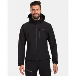 Męska kurtka softshell Kilpi ONTAVIO-M. Czarne kurtki męskie Kilpi, m, bez wzorów, z softshellu, trekkingowe. Za 422.05 zł.