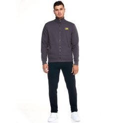 Bluza z bawełna z kaptur na co dzień na siłownię. Czarne bluzy męskie LEONE 1947 APPAREL, bez wzorów, z bawełny, bez kaptura. W wyprzedaży za 267.34 zł.