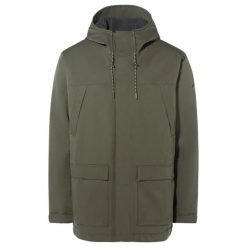 Płaszcz VAUDE Manukau III. Zielone płaszcze męskie Vaude, na zimę, m, bez wzorów, z materiału, eleganckie, bez kaptura. Za 1,506.05 zł.