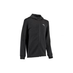 Bluza na zamek do gimnastyki. Szare bluzy męskie Puma, bez wzorów, z bawełny, z kapturem. Za 129.99 zł.