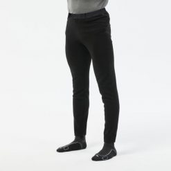 Legginsy trekkingowe męskie Quechua MH100. Czarne legginsy sportowe męskie QUECHUA, m, bez wzorów, z dzianiny, trekkingowe. Za 59.99 zł.