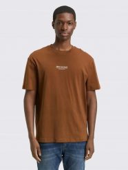 T-ST-SHIRT MĘSKI TOM TAILOR KOSZULKA MĘSKA BAWEŁNA GOLDEN CLAY. Brązowe koszulki sportowe męskie Tom Tailor, m, bez wzorów, z bawełny, bez kołnierzyka, bez ramiączek, na fitness i siłownię. Za 181.97 zł.