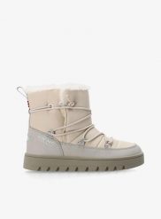 Buty zimowe dla dziewczynki Viking Snowflake Warm WP SL. Brązowe buty zimowe dziewczęce Viking, bez wzorów, z gumy, bez zapięcia. Za 229.99 zł.