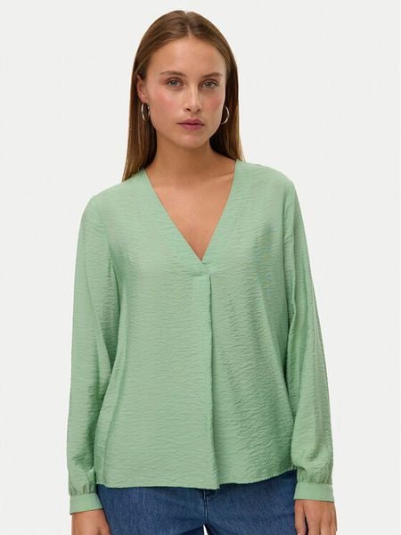 Vero Moda Bluzka Urli 10338835 Zielony Regular Fit. Zielone bluzki damskie Vero Moda, m, bez wzorów, bez kołnierzyka, bez ramiączek. Za 139.99 zł.