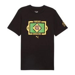 Koszulka piłkarska męska PUMA Neymar Jr Tee. Czarne koszulki sportowe męskie Puma, l, bez wzorów, bez kołnierzyka, bez ramiączek, do piłki nożnej. Za 129.99 zł.