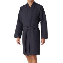 Szlafrok Waffel Piqué - Organic Cotton. Szare szlafroki męskie Schiesser, l, bez wzorów, z bawełny, bez ramiączek, bez kaptura. Za 295.00 zł.