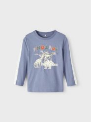 NAME IT Bluzka 13213233 Niebieski Regular Fit. Niebieskie t-shirty dla chłopców Name it, bez wzorów, z bawełny, bez ramiączek. Za 69.99 zł.