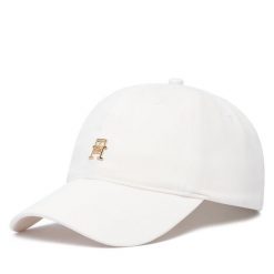 Czapka z daszkiem Tommy Hilfiger. Białe czapki i kapelusze damskie Tommy Hilfiger, bez wzorów. Za 209.99 zł.