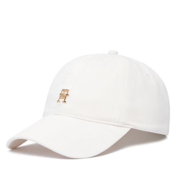 Czapka z daszkiem Tommy Hilfiger. Białe czapki i kapelusze damskie Tommy Hilfiger, bez wzorów. Za 209.99 zł.