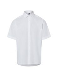 Nils Sundström koszula z krótkim rękawem z lnu Mężczyźni Modern Fit Bawełna biały, XL. Białe koszule męskie Nils Sundström, m, bez wzorów, z bawełny, bez kołnierzyka, bez ramiączek. Za 169.95 zł.