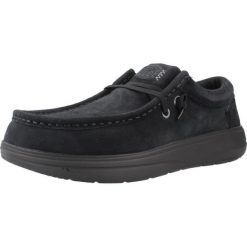 HeyDude Męskie Buty Mokasyny Wsuwane Zamszowe Wally Comf Suede 45. Czarne mokasyny męskie Hey dude, z materiału. Za 419.00 zł.