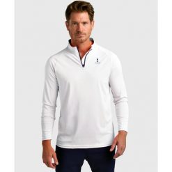 T-shirt z długim rękawem męski Performance. Białe bluzy męskie NORDICDOTS, l, bez wzorów, z elastanu, sportowe, bez kołnierzyka. Za 365.00 zł.