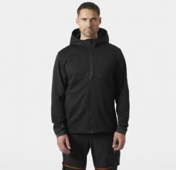 HELLY HANSEN Tech Hooded Midlayer Sweater, black 3XL. Czarne bluzy męskie Russell Athletic, m, bez wzorów, bez kaptura. Za 359.50 zł.