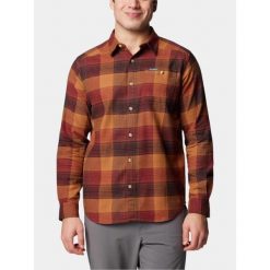 Koszula Męska Columbia Cornell Woods. Brązowe koszule męskie Columbia, m, bez wzorów, bez kołnierzyka, bez ramiączek. Za 259.00 zł.