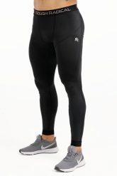 Męskie getry do biegania szybkoschnące Rough Radical Tight Long. Niebieskie legginsy sportowe męskie ROUGH RADICAL, m, bez wzorów, z elastanu, długie, do biegania. Za 139.90 zł.