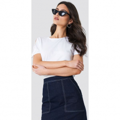 MANGO T-shirt z wiązanym rękawem - White. Białe t-shirty damskie Mango, z klasycznym kołnierzykiem. Za 40.95 zł.