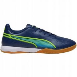 Buty piłkarskie męskie Puma King Match It. Niebieskie buty sportowe męskie Puma, z gumy, bez zapięcia, do piłki nożnej. Za 199.09 zł.