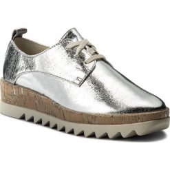 Oxfordy TOMMY JEANS - Metallic Platform Lace Up Shoe EN0EN00207 Silver 000. Szare półbuty damskie Tommy Jeans, z jeansu. W wyprzedaży za 299.00 zł.