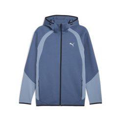 Męska bluza Evostripe z kapturem PUMA Dark Indigo Blue. Niebieskie bluzy męskie Puma, m, bez wzorów, z kapturem, do biegania. Za 329.00 zł.