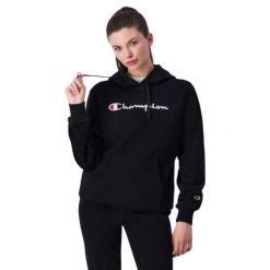 Damska Bluza Z Dużym Logo. Niebieskie bluzy damskie Champion, l, bez wzorów, z bawełny, z kapturem. Za 394.99 zł.