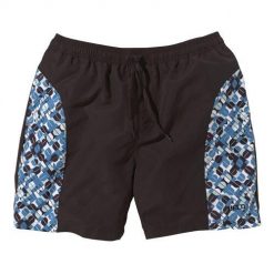 Beco krótkie spodenki kąpielowe męskie czarne z niebieskim wzorem. Niebieskie kąpielówki męskie 47 Brand, l, bez wzorów, z materiału, krótkie. Za 251.99 zł.