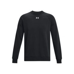 Bluza treningowa męska Under Armour Ua Rival Fleece Crew. Czarne bluzy męskie Under Armour, m, bez wzorów, bez kaptura, do biegania. Za 199.99 zł.