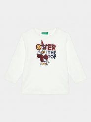 United Colors Of Benetton Bluzka 3VR5G10CD Biały Regular Fit. Białe t-shirty dla chłopców United Colors Of Benetton, bez wzorów, z bawełny, bez ramiączek. Za 69.99 zł.