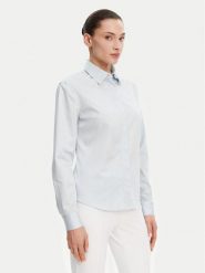 Guess Koszula W5RH31 WAF10 Niebieski Regular Fit. Niebieskie bluzki damskie Guess, xxl, z aplikacjami, z bawełny, bez kołnierzyka, bez ramiączek. Za 239.99 zł.