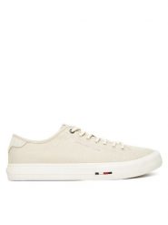 Tommy Hilfiger Tenisówki Hi Vulc Street Canvas FM0FM05515 Beżowy. Brązowe trampki męskie Tommy Hilfiger, bez wzorów, z materiału, street, bez zapięcia. Za 249.99 zł.