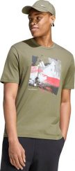 Adidas Koszulka męska adidas Memories of Sport Outdoor Graphic khaki KC7098 M. Brązowe koszulki sportowe męskie Adidas, m, bez wzorów, bez kołnierzyka, bez ramiączek, outdoorowe. Za 100.15 zł.