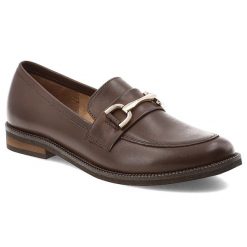 Brązowe Półbuty Armodo Eleganckie Mokasyny Damskie. Brązowe mokasyny damskie Armodo, z materiału, biznesowe. Za 439.00 zł.