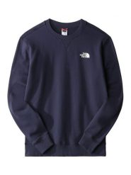 Bluza turystyczna męska The North Face M Simple Dome Crew. Niebieskie bluzy męskie The North Face, m, bez wzorów, z bawełny, bez kaptura, trekkingowe. Za 252.00 zł.