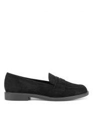 DeeZee Mokasyny 8-124-9 Czarny. Czarne mokasyny damskie DeeZee, z materiału. Za 119.99 zł.