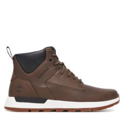 Trzewiki Timberland. Brązowe botki męskie Timberland, bez wzorów, bez zapięcia. Za 639.99 zł.