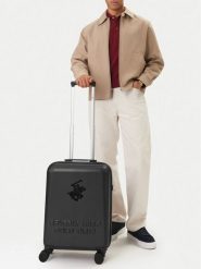 Beverly Hills Polo Club Walizka kabinowa CEO-BHPC-S-003-08-BLACK Czarny. Czarne walizki męskie Beverly Hills Polo Club, bez wzorów, z tworzywa sztucznego. Za 299.99 zł.