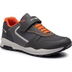 Sneakersy GEOX - J Coridan B. A J945DA 0MEFU C0904 D Dk Grey/Orange. Szare półbuty chłopięce Geox, bez wzorów, z materiału, bez zapięcia. Za 239.00 zł.